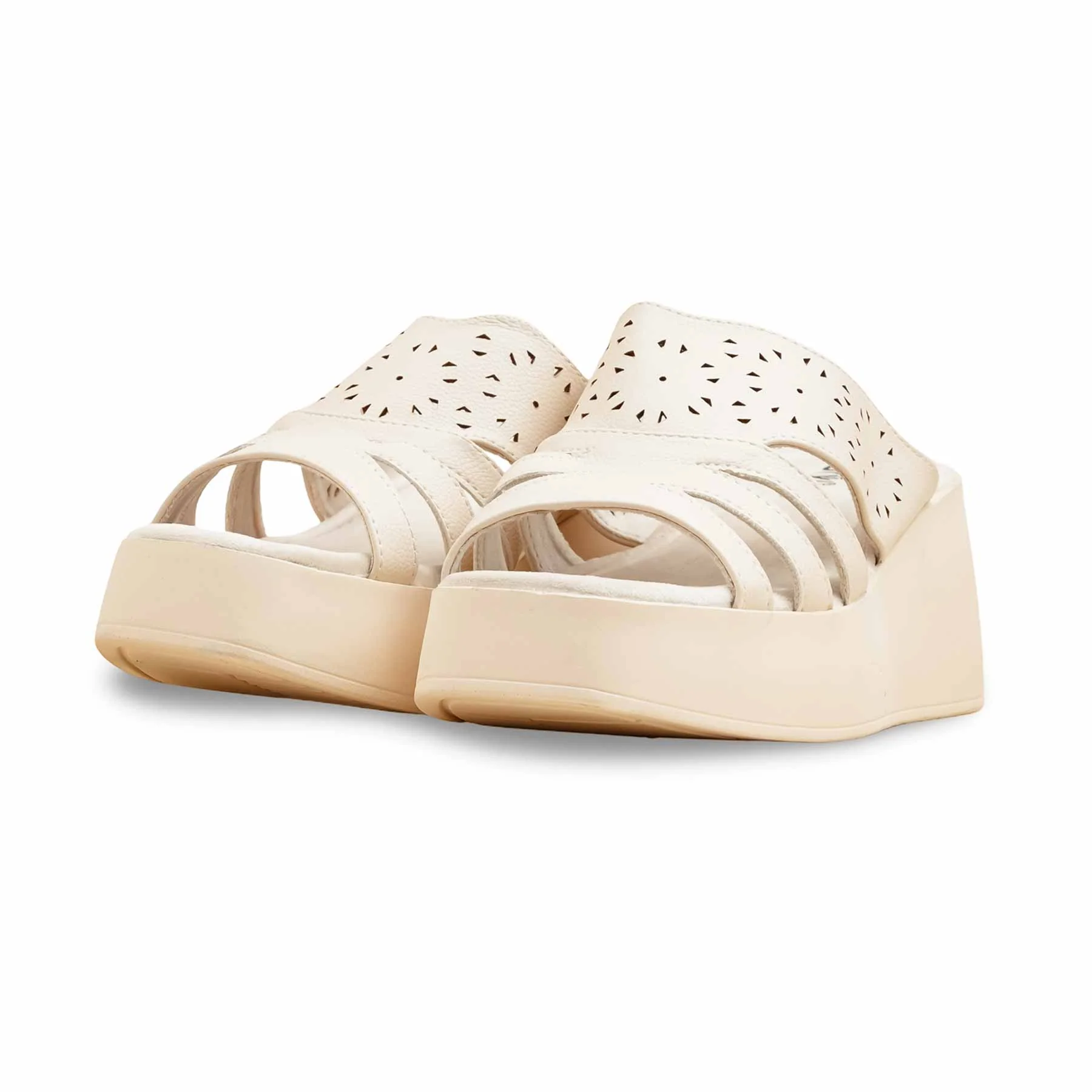 White Formal Slipper For Women PU0606 - Image 3