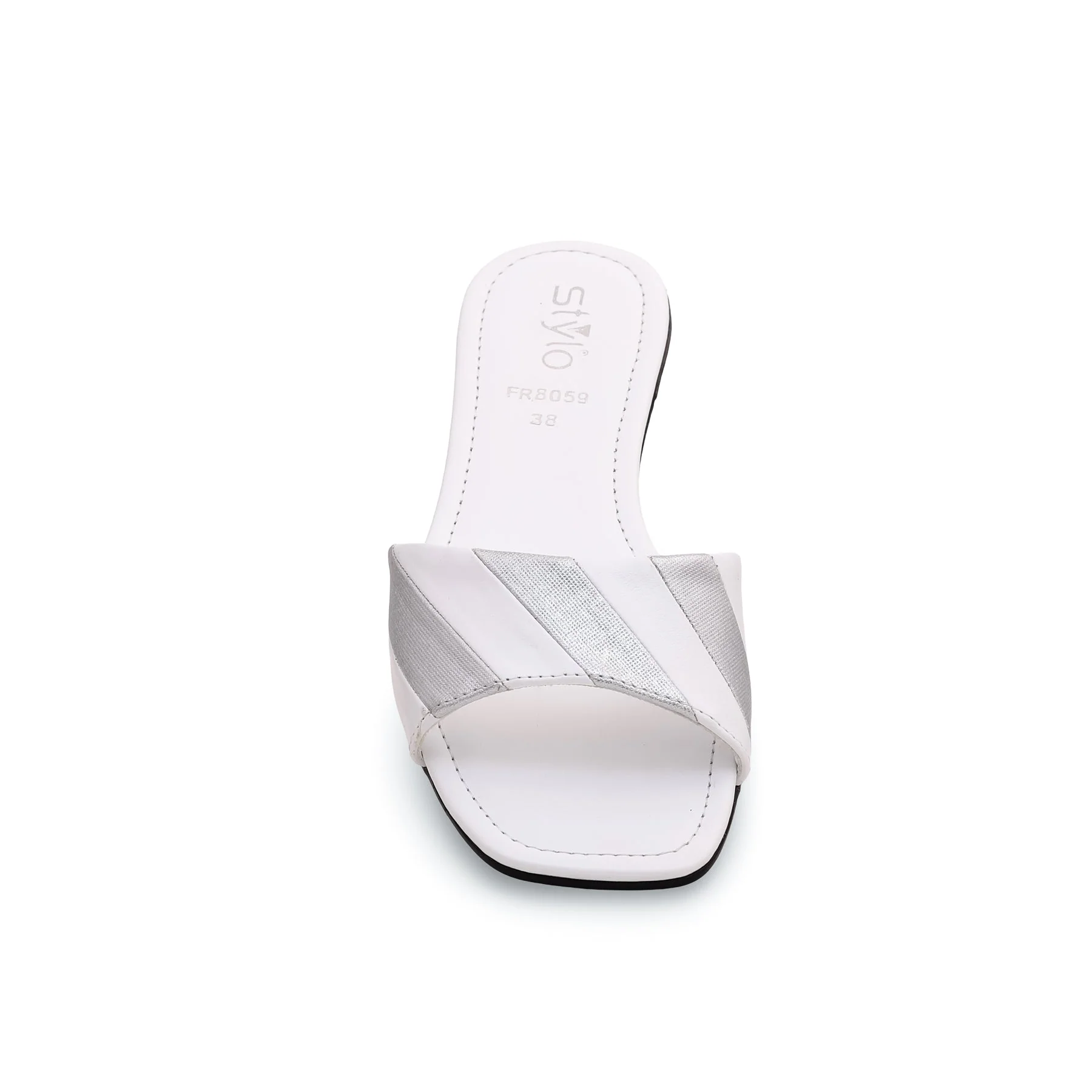 White Formal Slipper FR8059 - Image 3