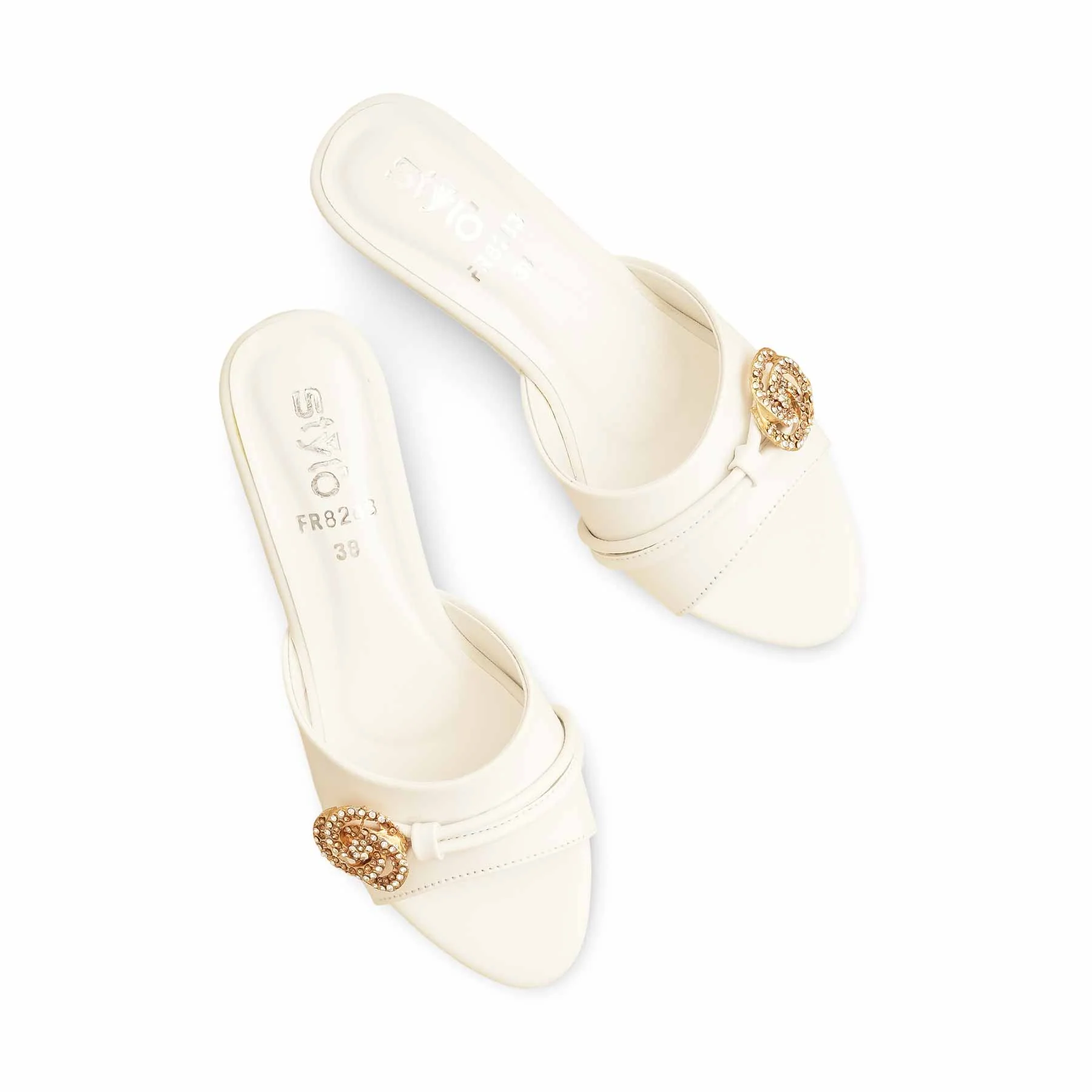 White Formal Slipper FR8283 - Image 5
