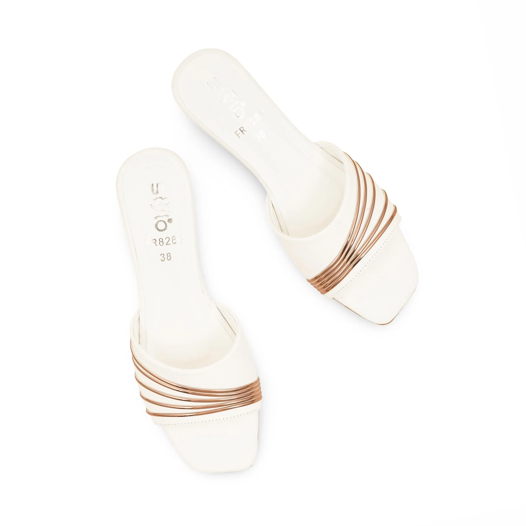 White Formal Slipper FR8284 - Image 4
