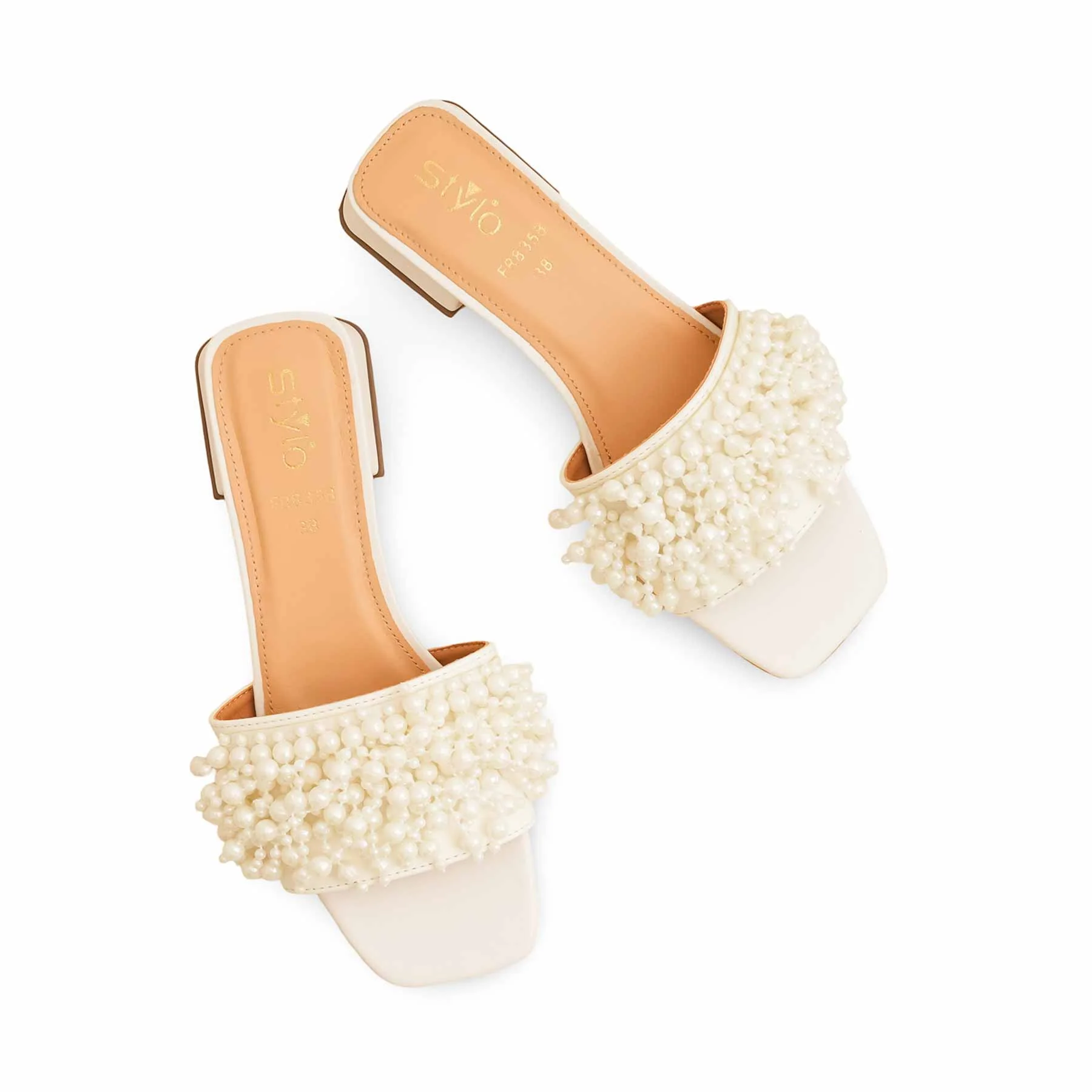 White Formal Slipper FR8358 - Image 5