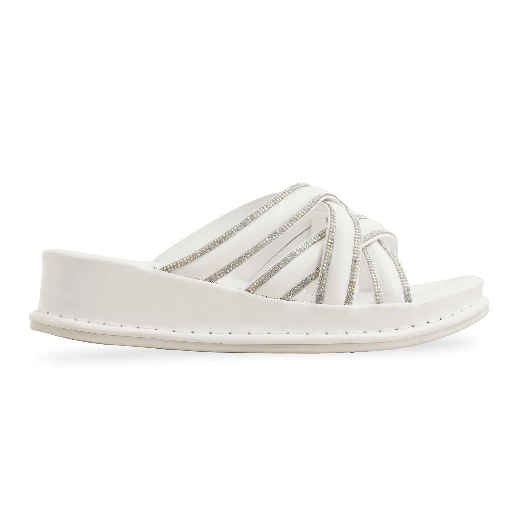 White Formal Slipper PU0520 - Image 2