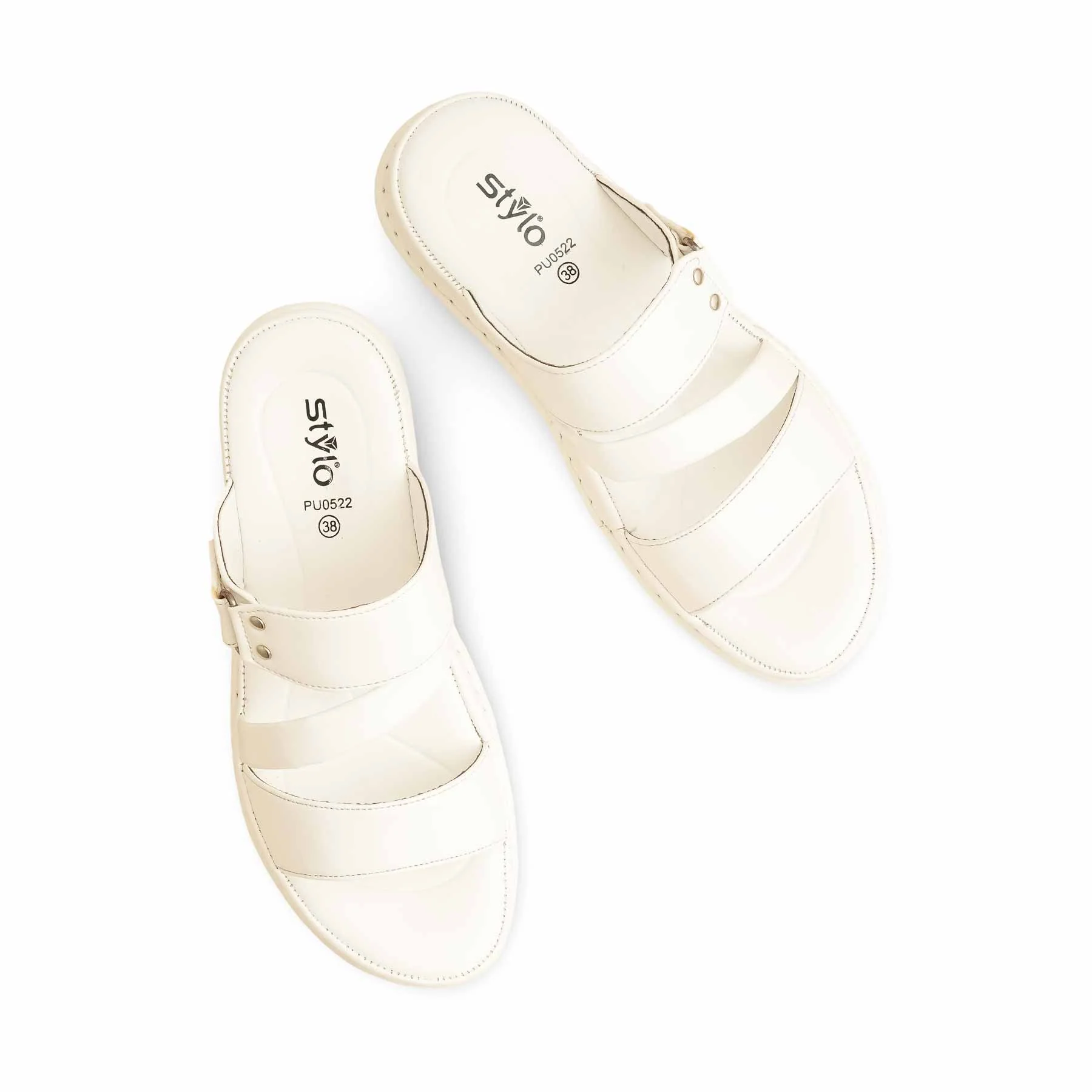 White Formal Slipper PU0522 - Image 5