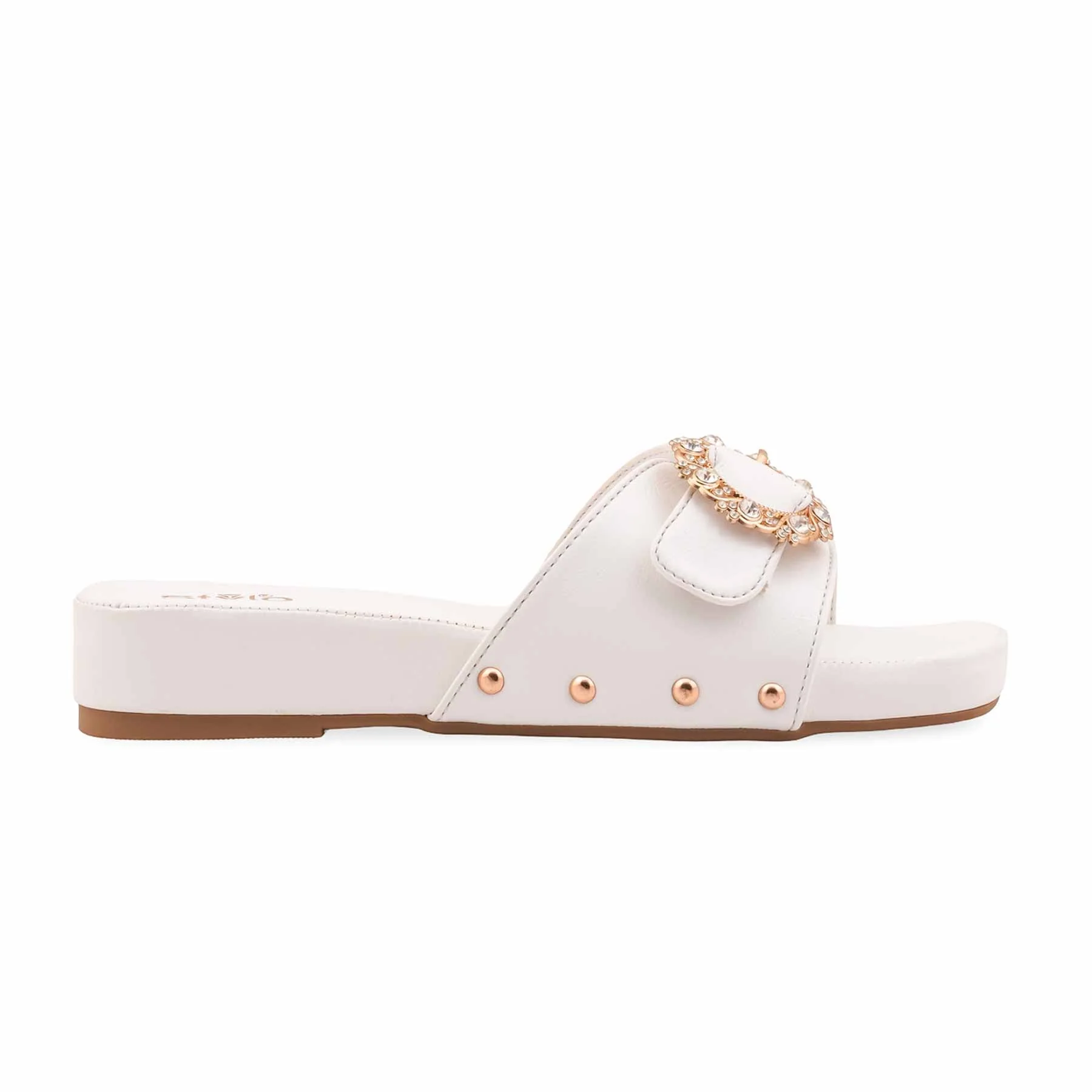 White Formal Women Slipper PU0673 - Image 2