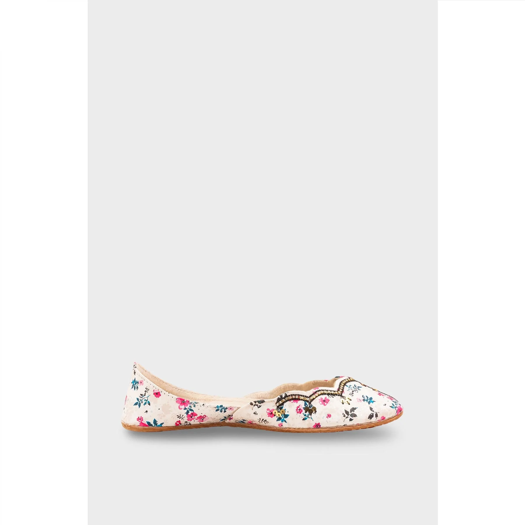 White Leather Khussa For Women EC8758 - Image 3