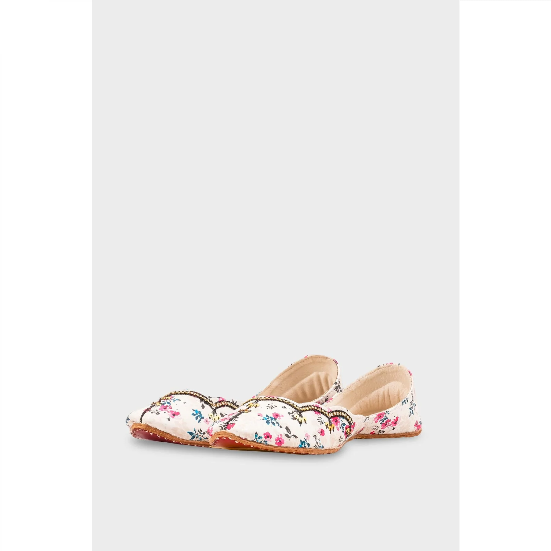 White Leather Khussa For Women EC8758 - Image 4