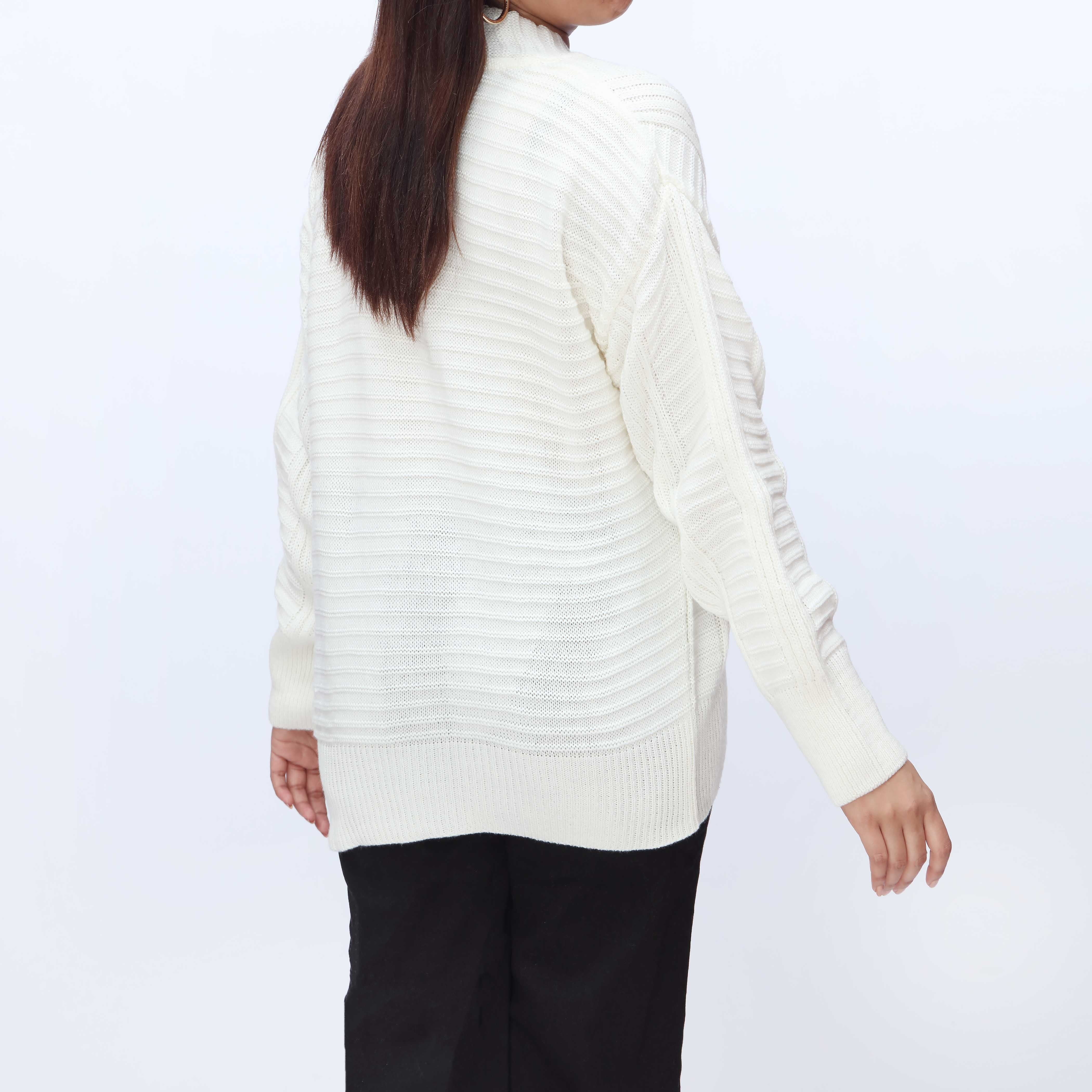 White Mid Length Cardigan PW3912 - Image 3