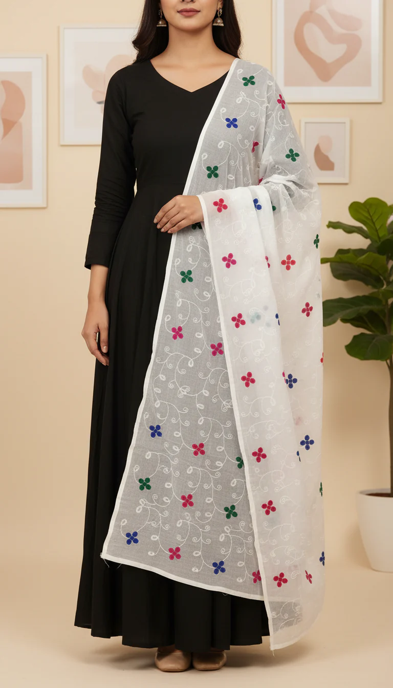 White Summer Shawl PD6120 - Image 2