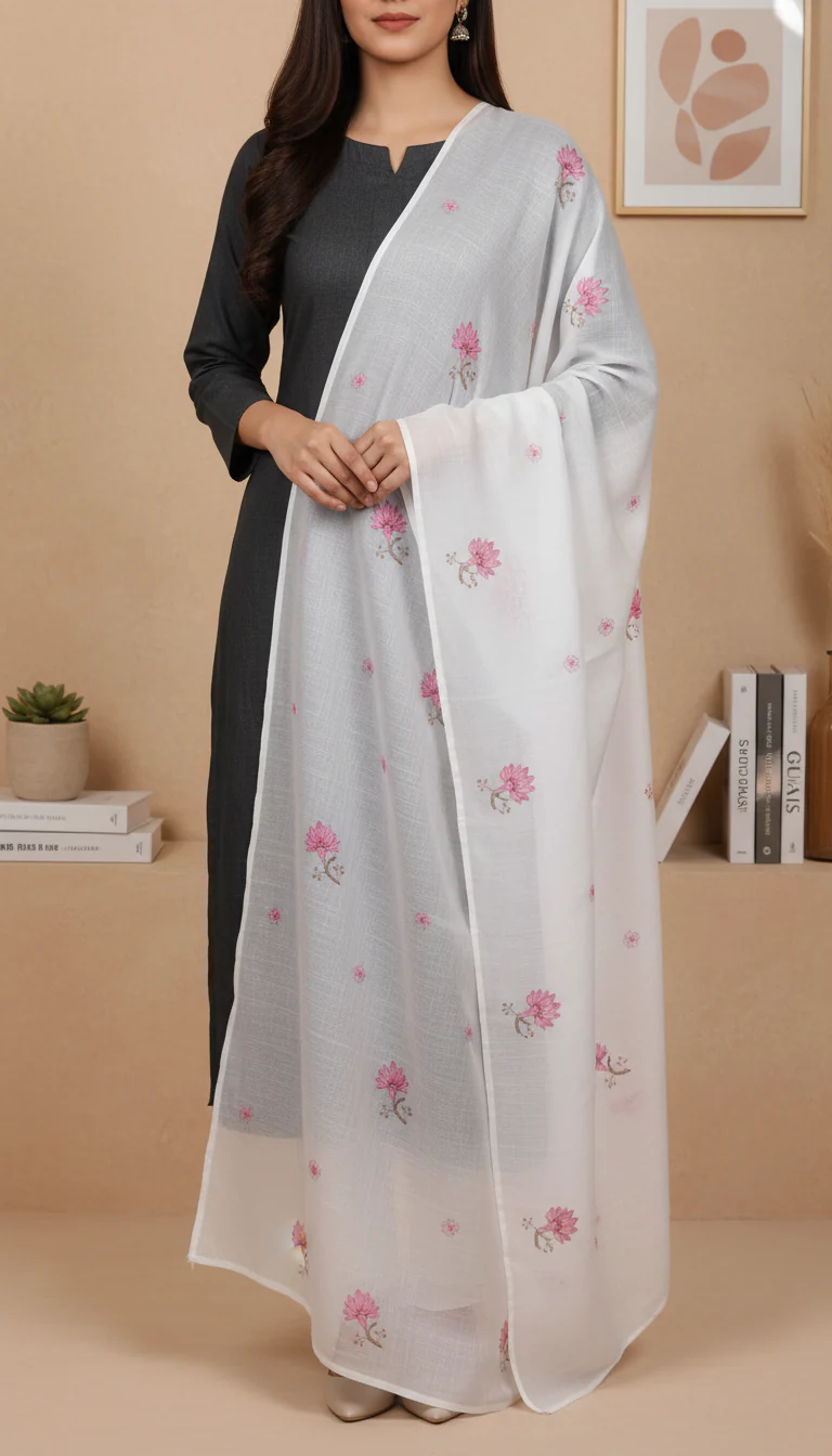 White Summer Shawl PD6121 - Image 2