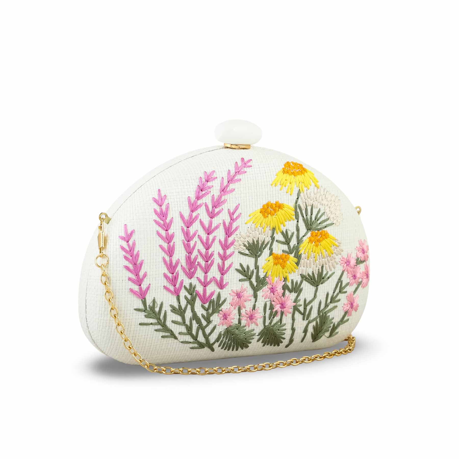 White Women Fancy Clutch P24388 - Image 3