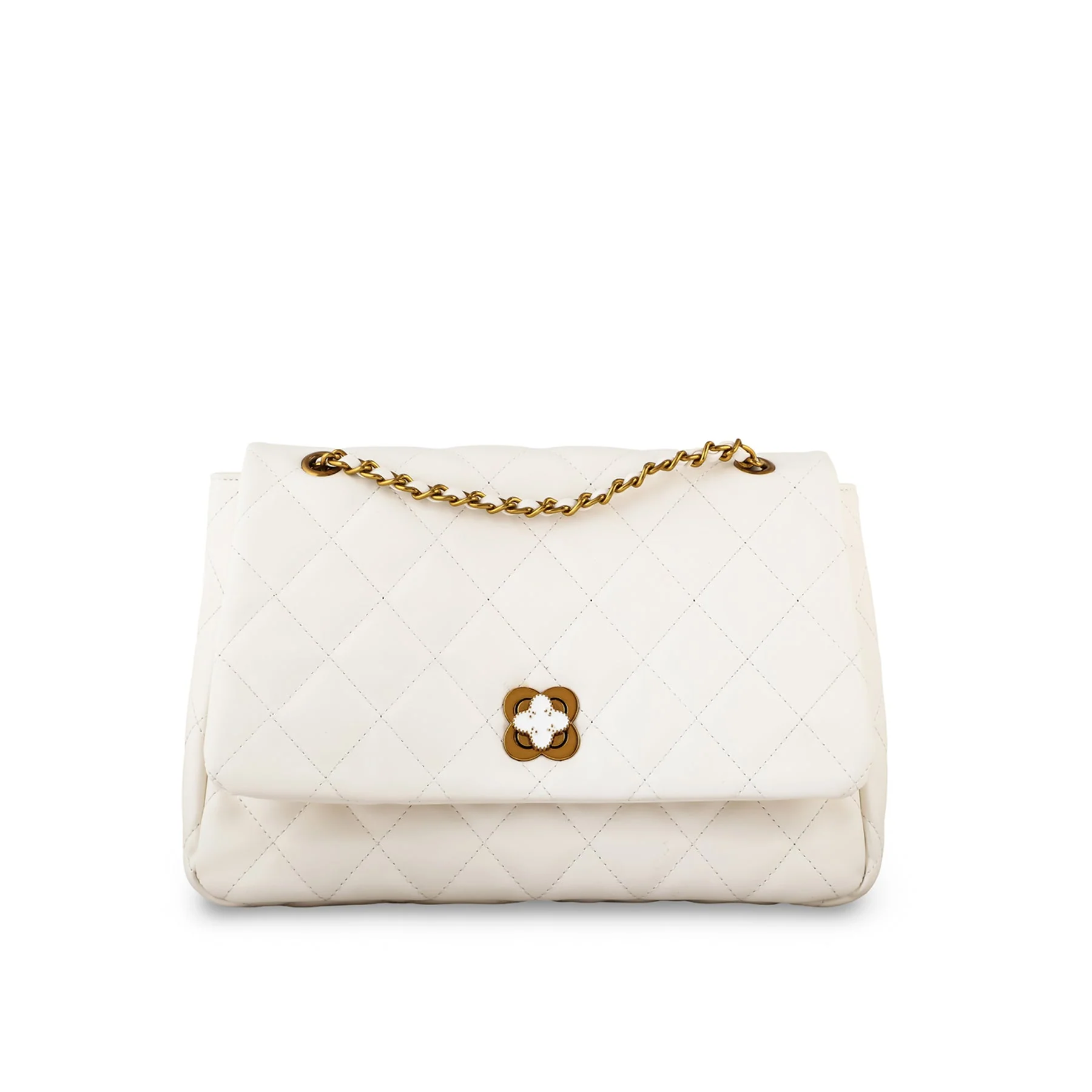 White Women Formal Shoulder Bag P36304 - Image 2
