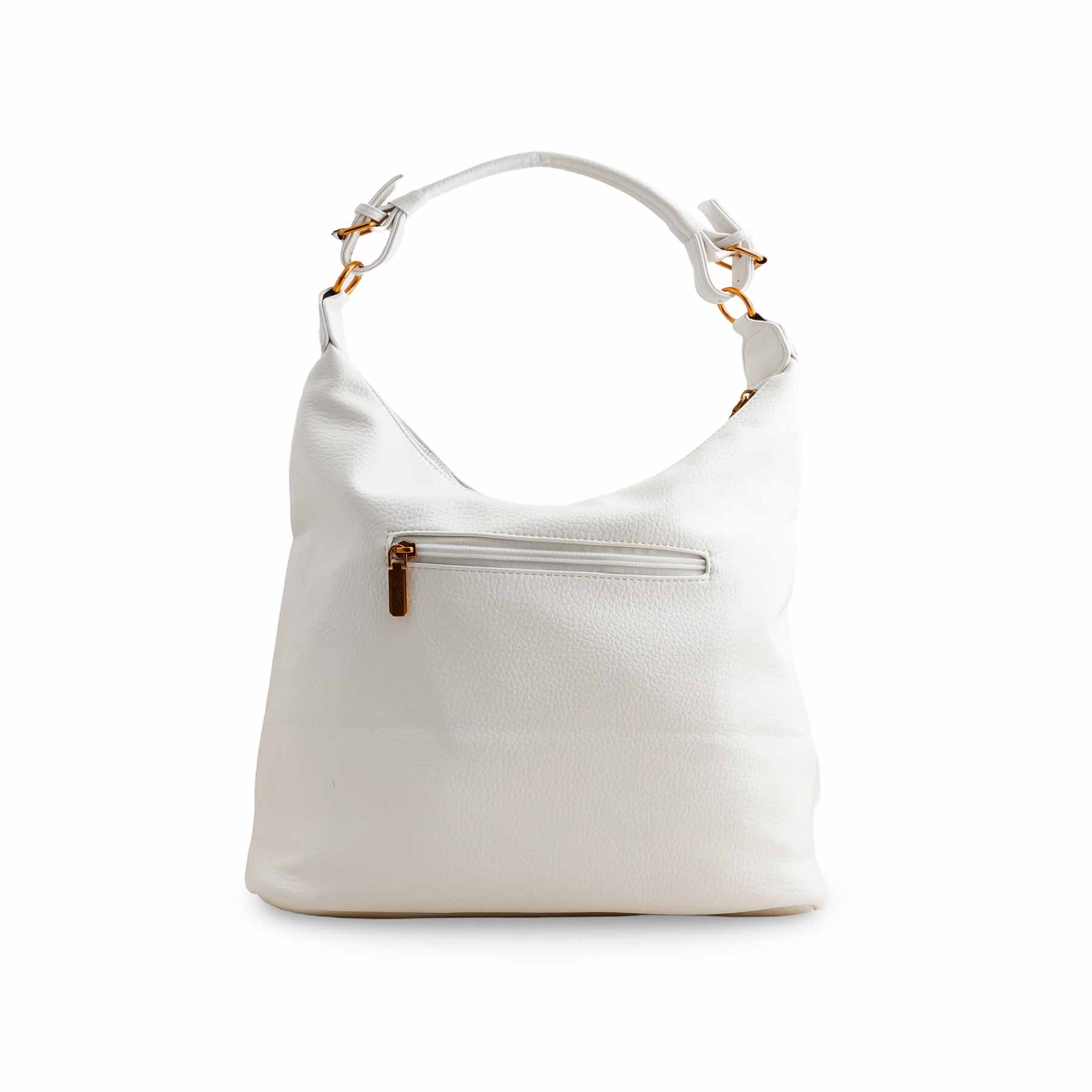 White Women Formal Shoulder Bag P36359 - Image 4