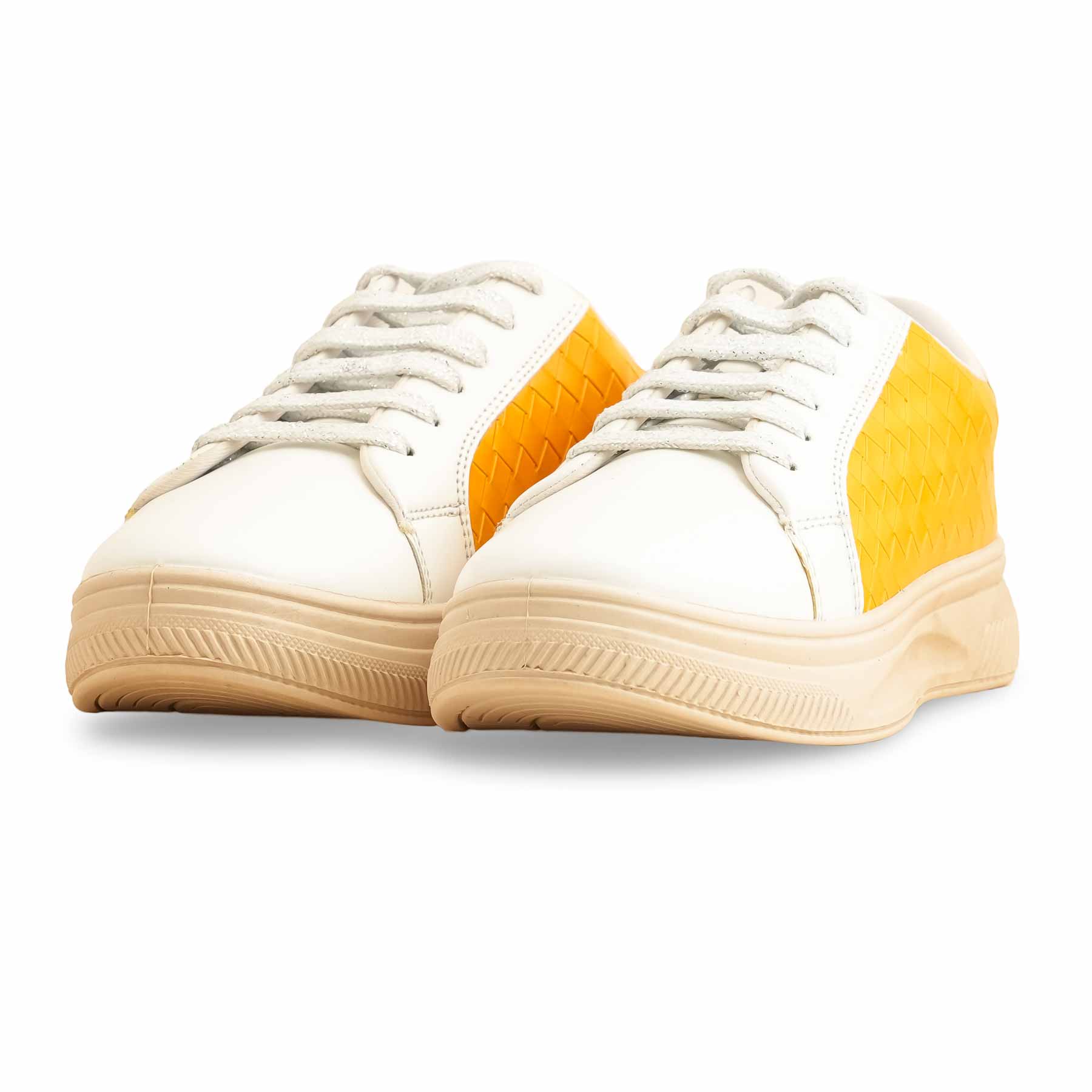 Yellow Casual Sneaker For Ladies AT7309 - Image 2