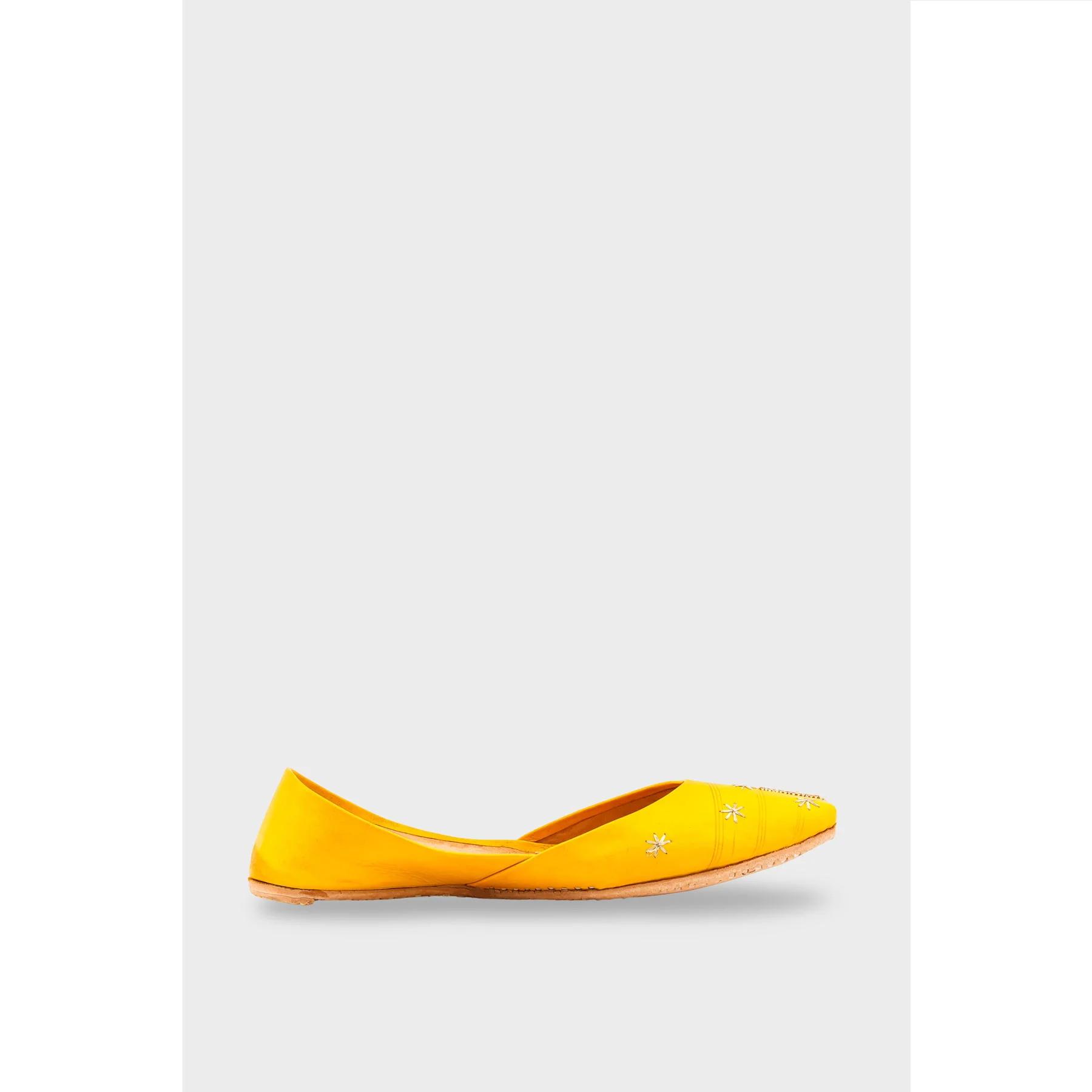 Yellow Leather Khussa EC8642 - Image 2