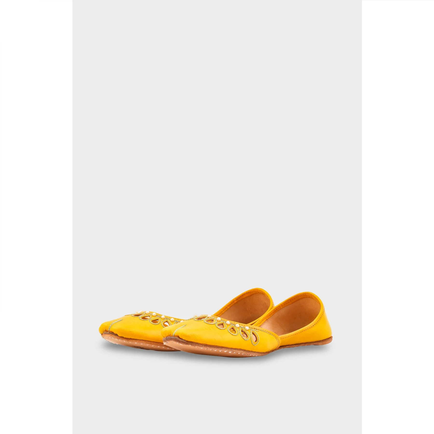 Yellow Leather Khussa EC8643 - Image 3