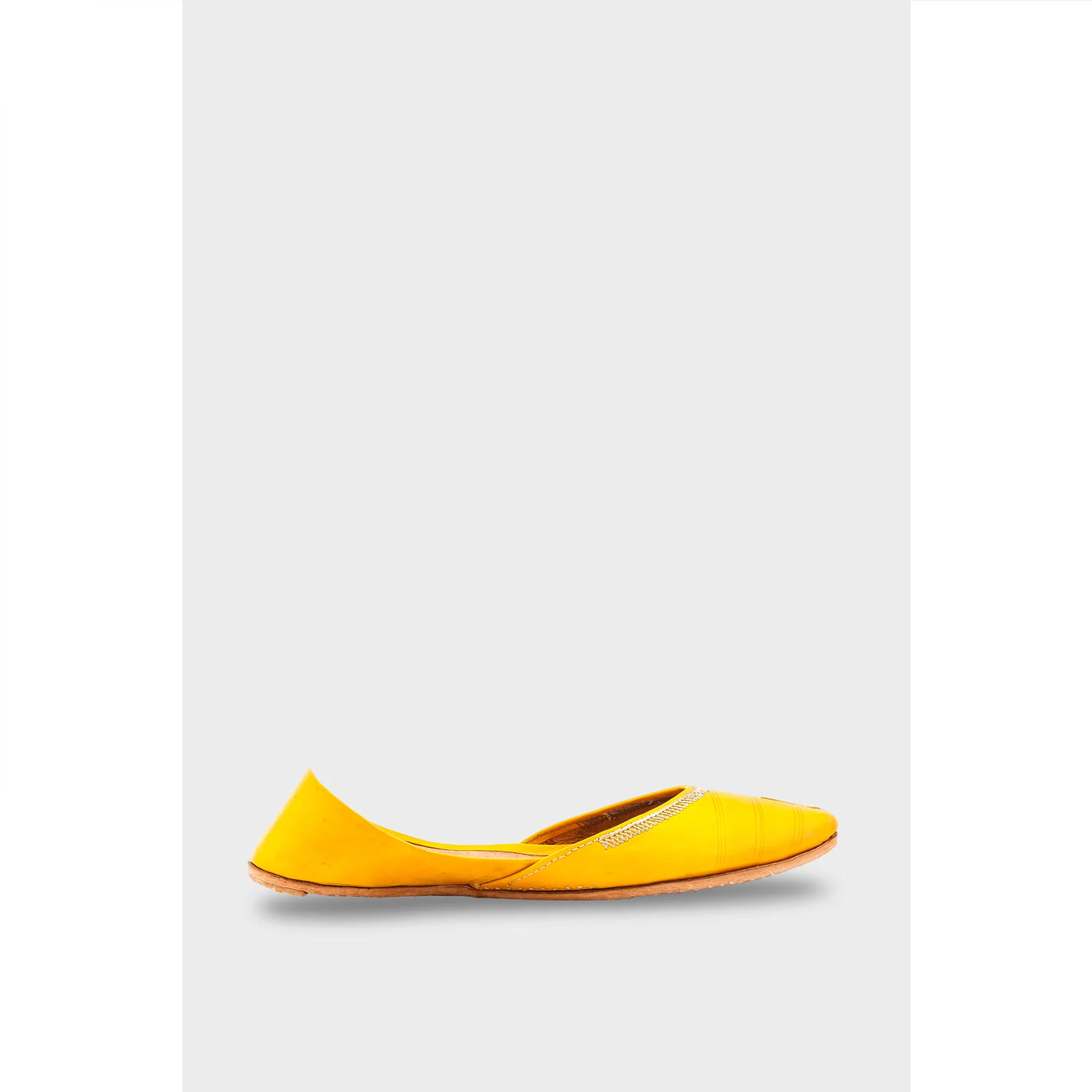 Yellow Leather Khussa EC8657 - Image 2