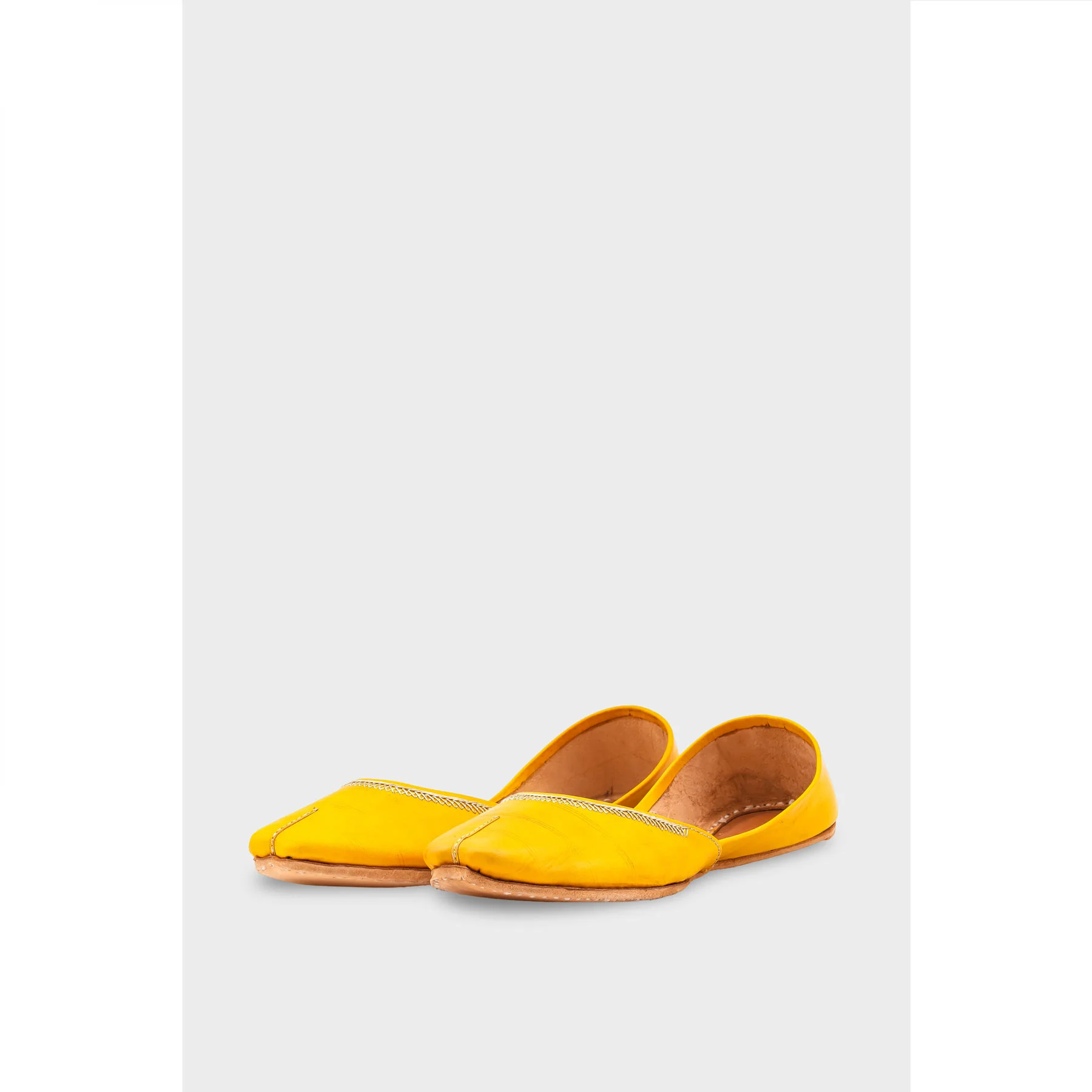 Yellow Leather Khussa EC8657 - Image 3
