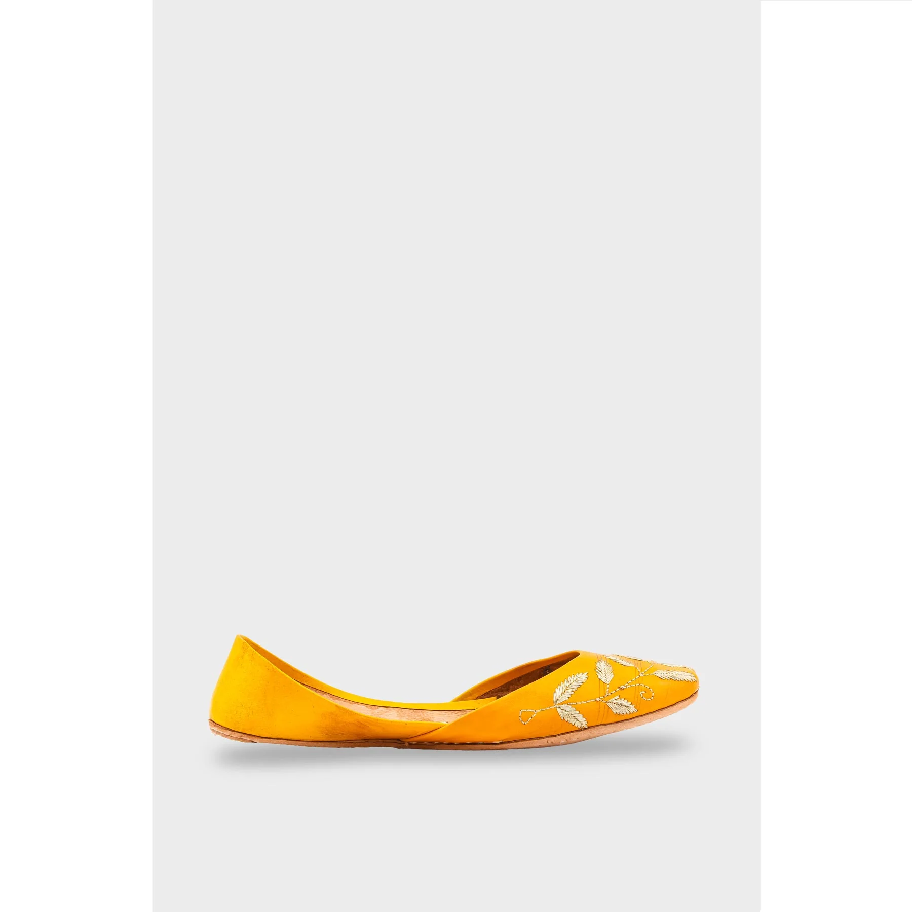 Yellow Leather Khussa EC8658 - Image 2