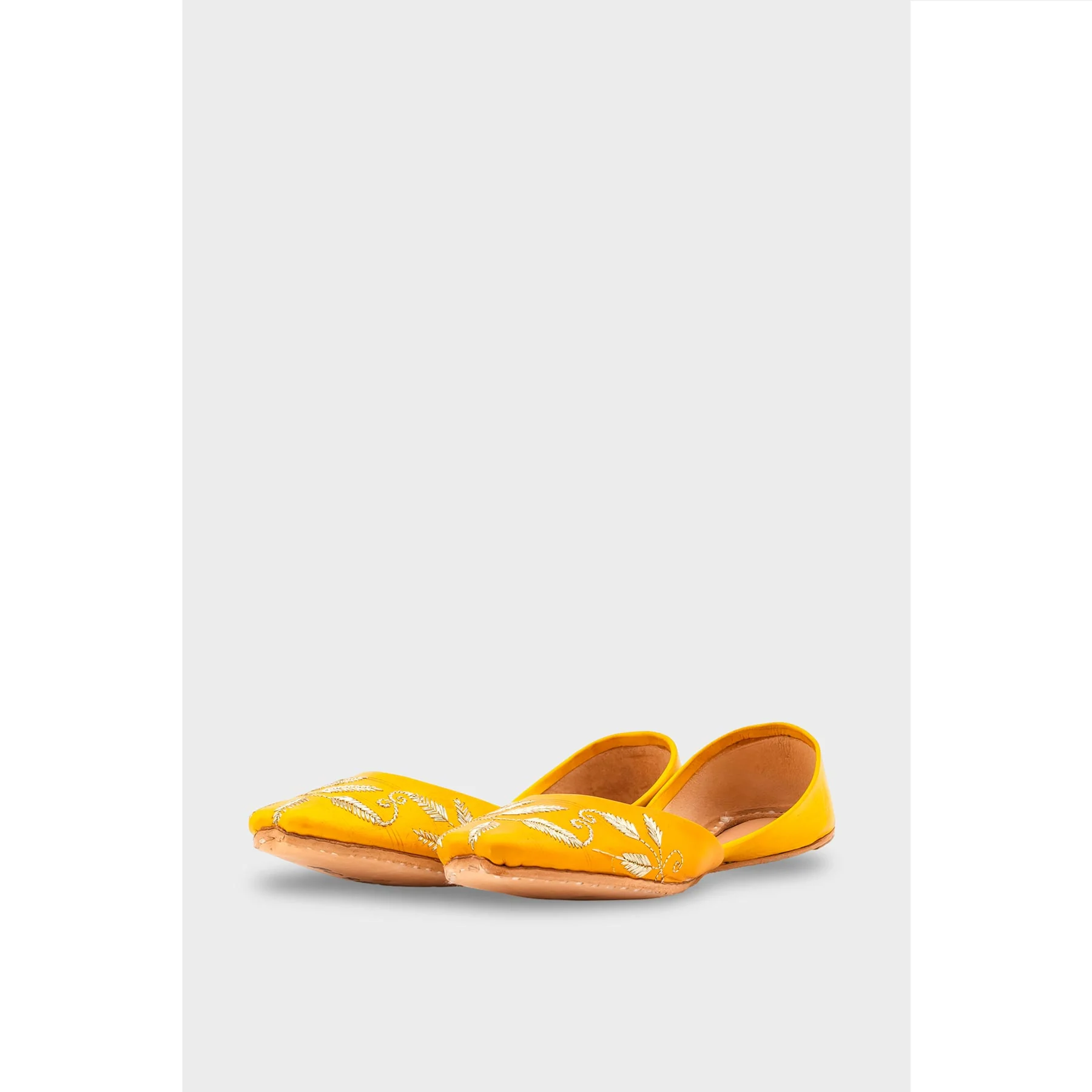 Yellow Leather Khussa EC8658 - Image 3
