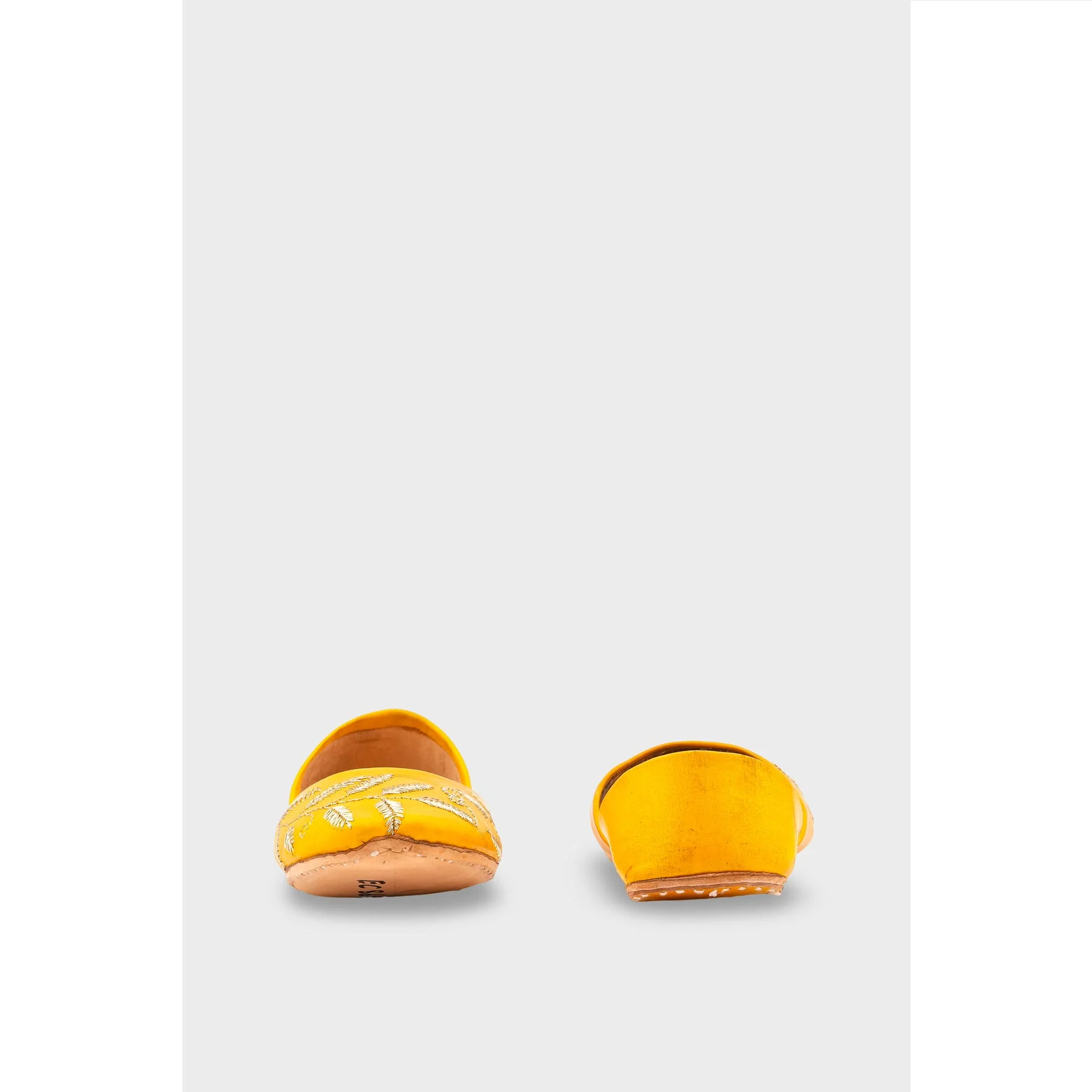 Yellow Leather Khussa EC8658 - Image 4