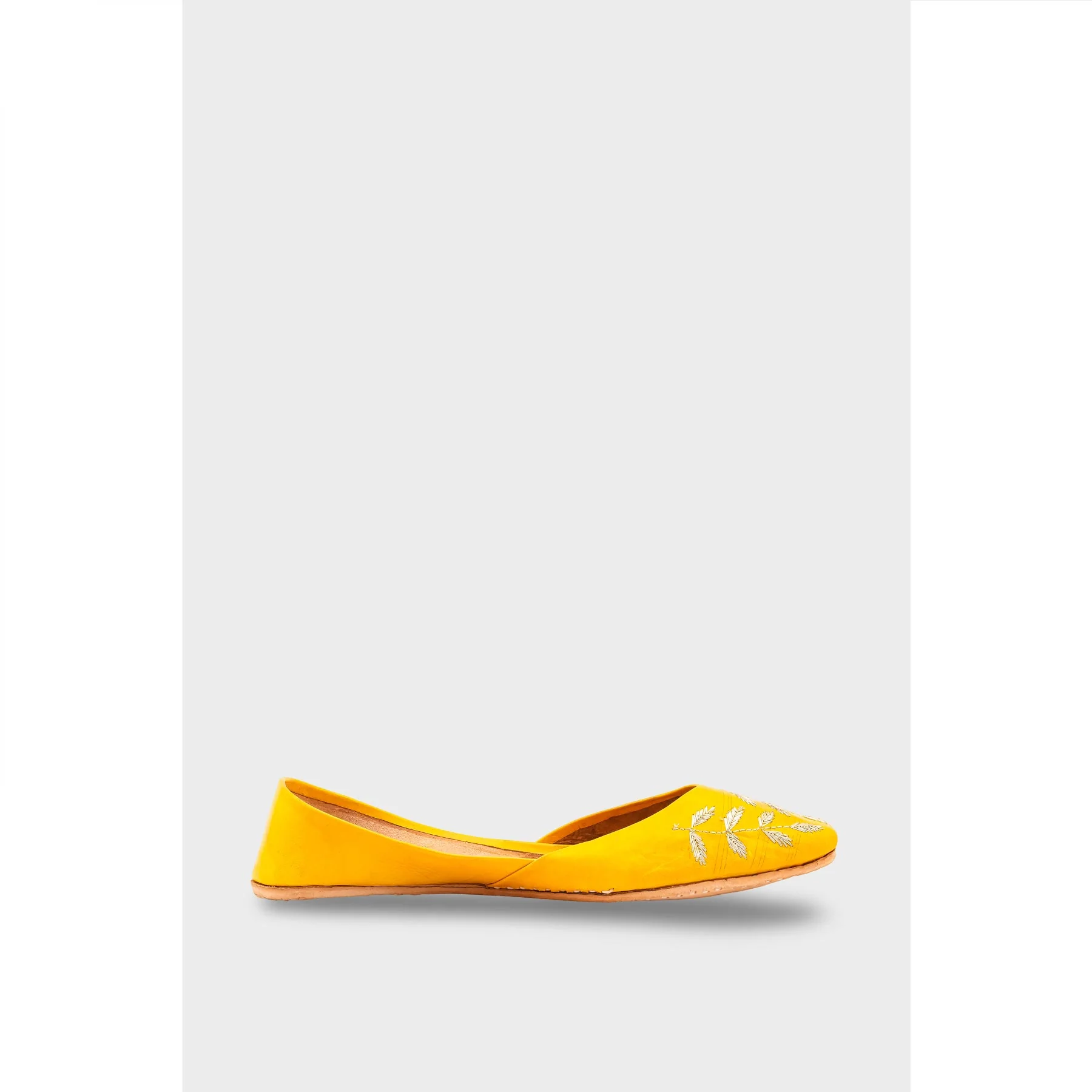 Yellow Leather Khussa EC8659 - Image 2