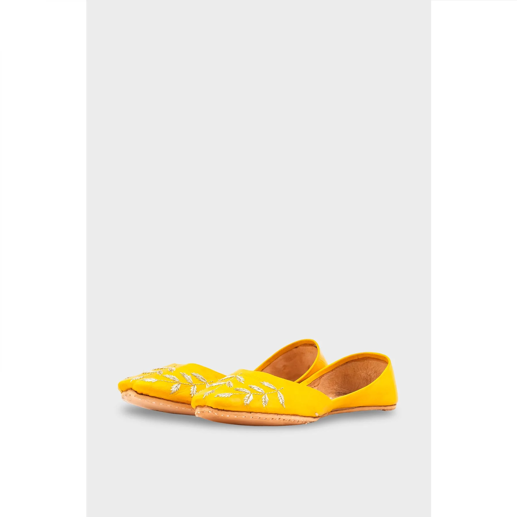 Yellow Leather Khussa EC8659 - Image 3