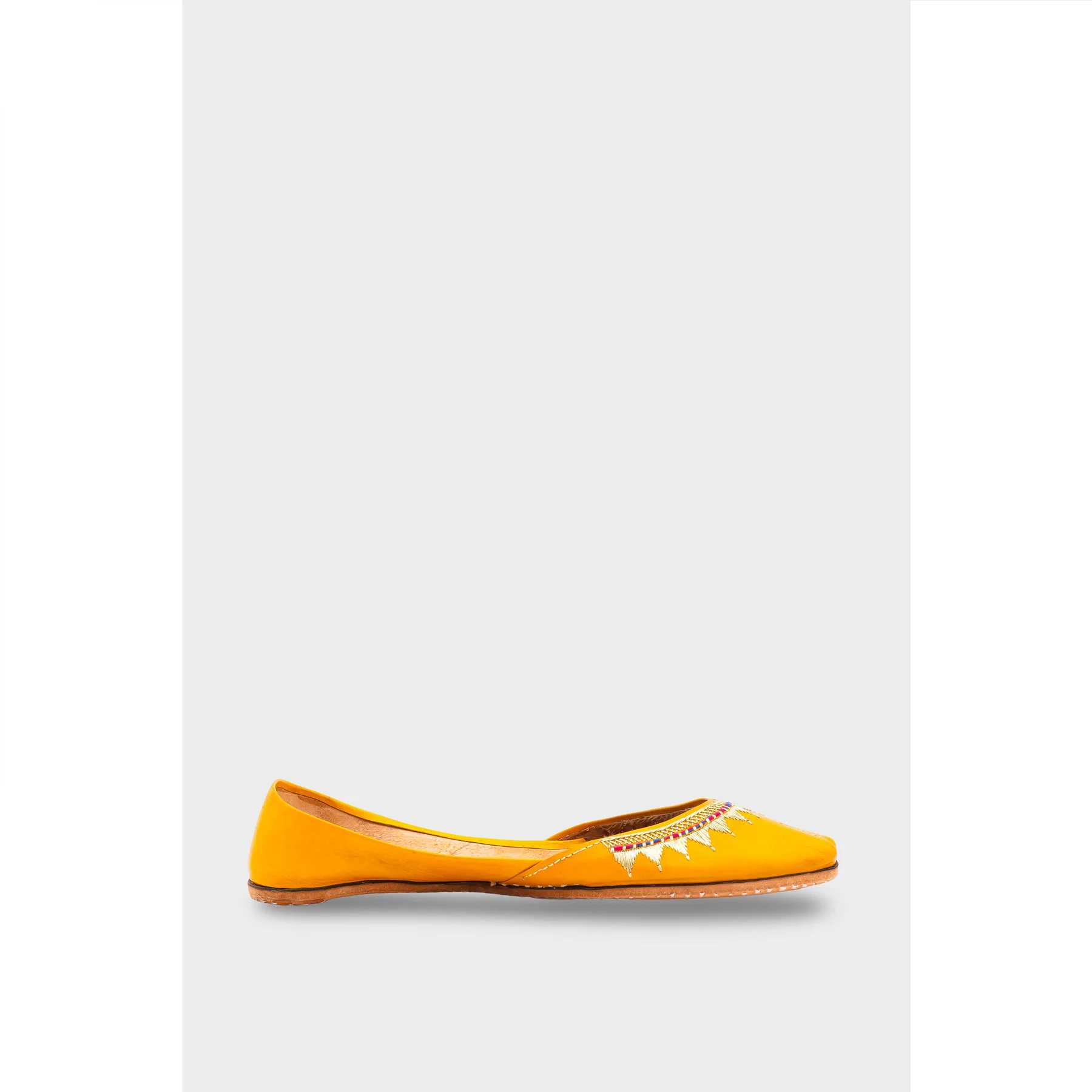 Yellow Leather Khussa EC8660 - Image 2