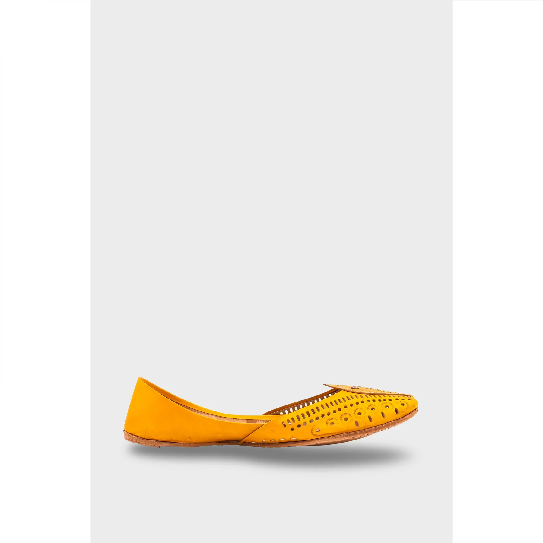 Yellow Leather Khussa EC8666 - Image 2