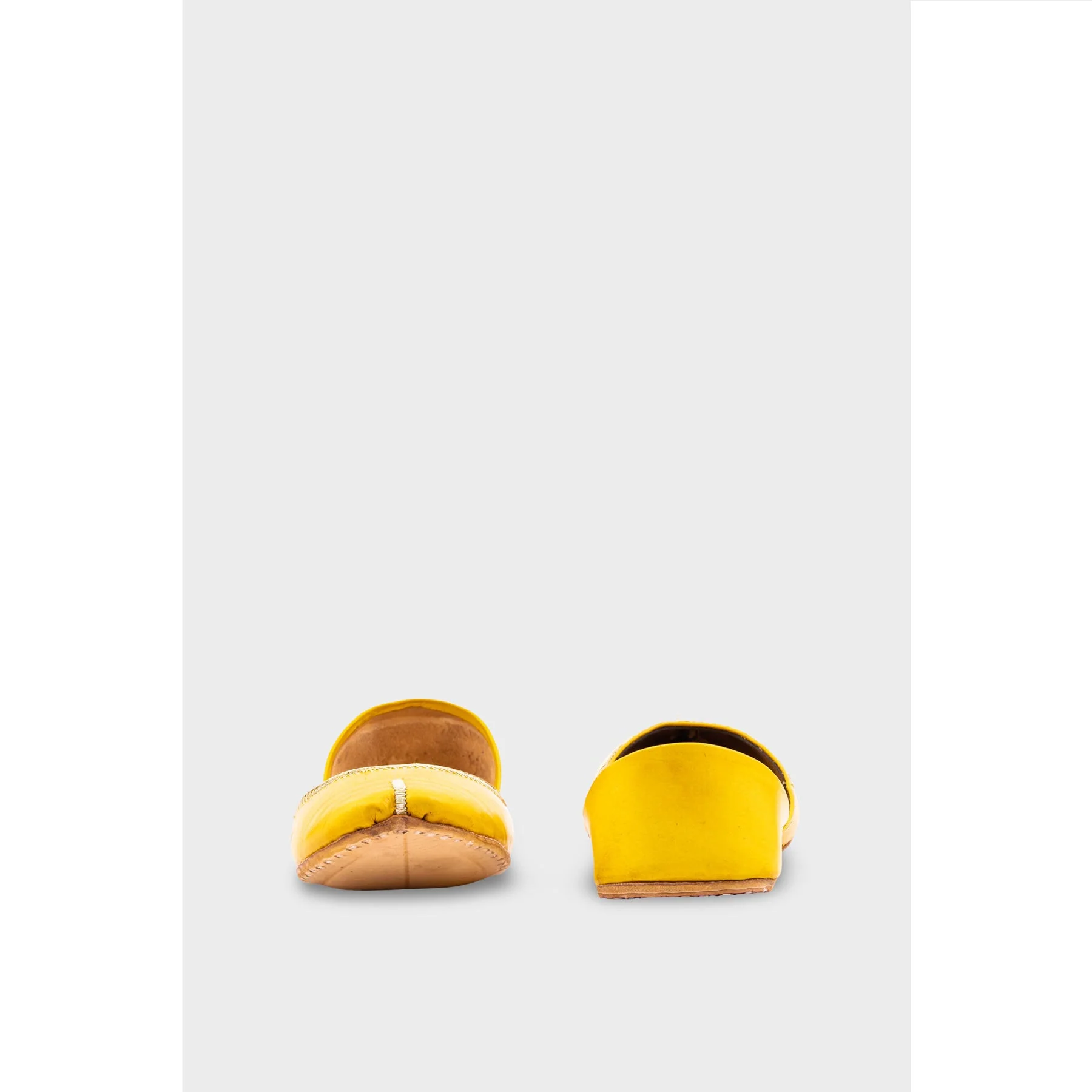 Yellow Leather Khussa EC8667 - Image 4