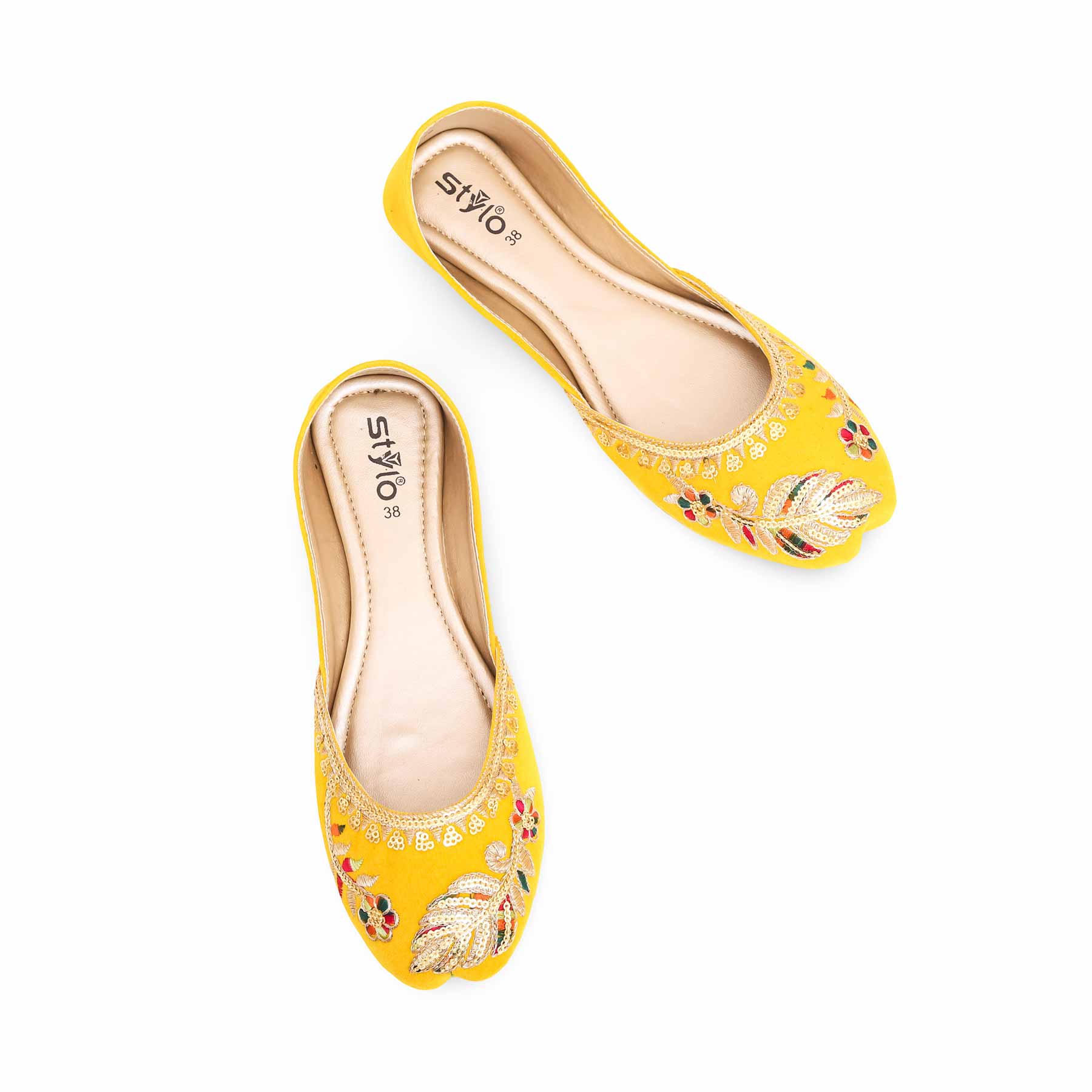 Yellow Fancy Khussa EC8439 - Image 4