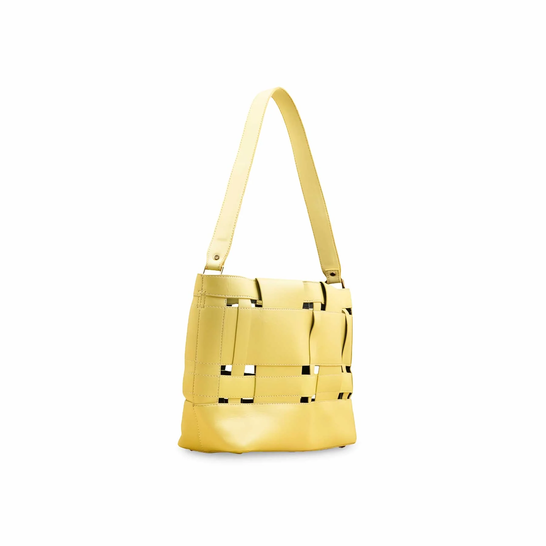 Yellow Formal Hand Bag For Women P55803 - Image 3