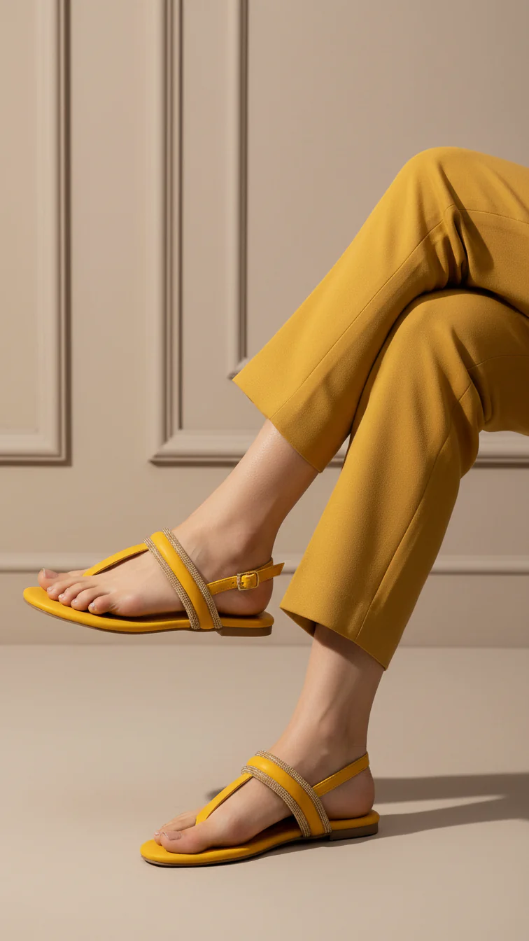 Yellow Formal Sandal For Ladies FR5378