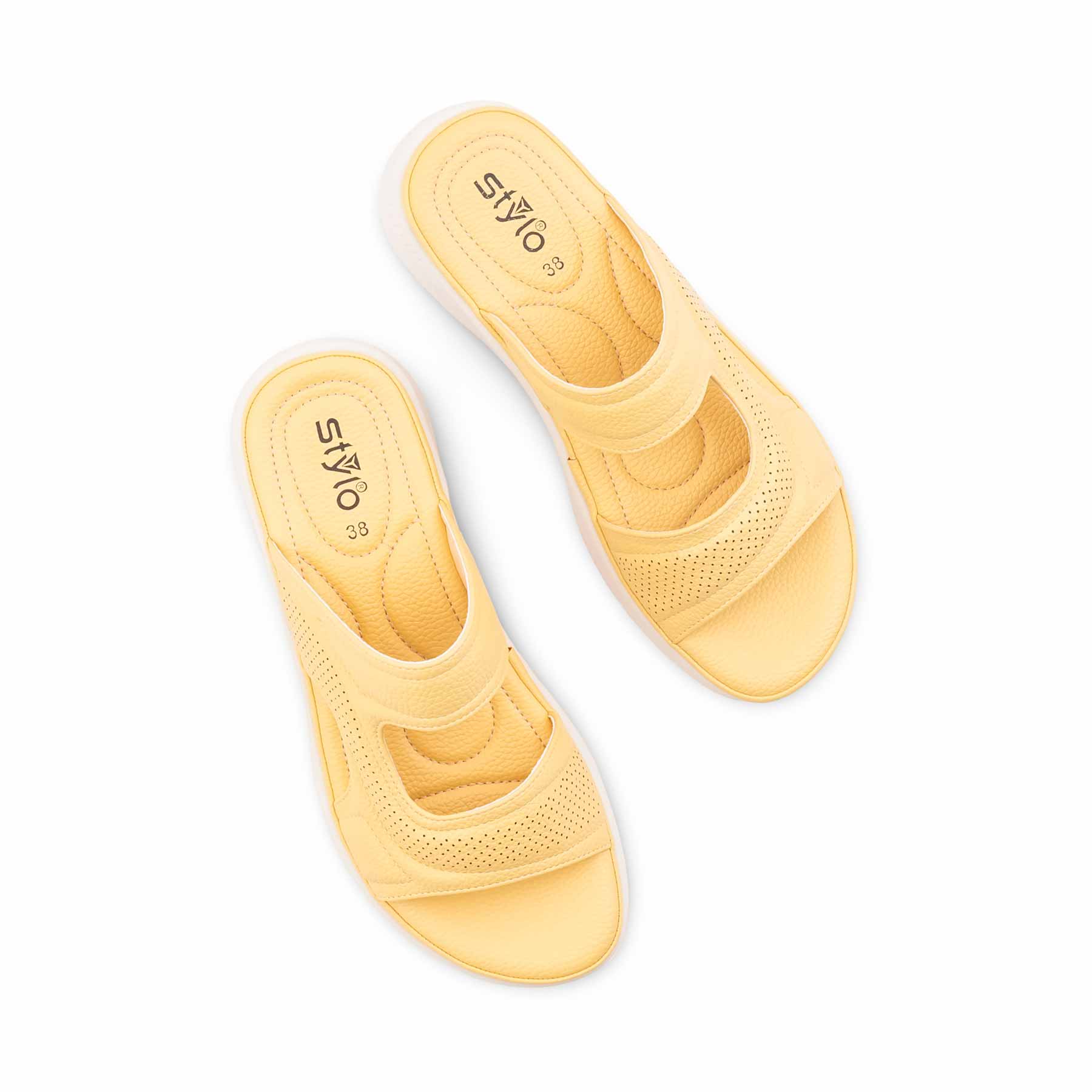 Yellow Formal Slipper For Ladies PU0727 - Image 5