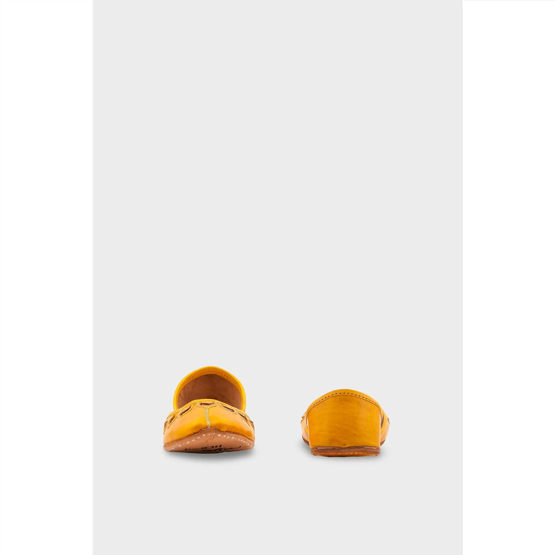 Yellow Leather Khussa For Women EC8711 - Image 4