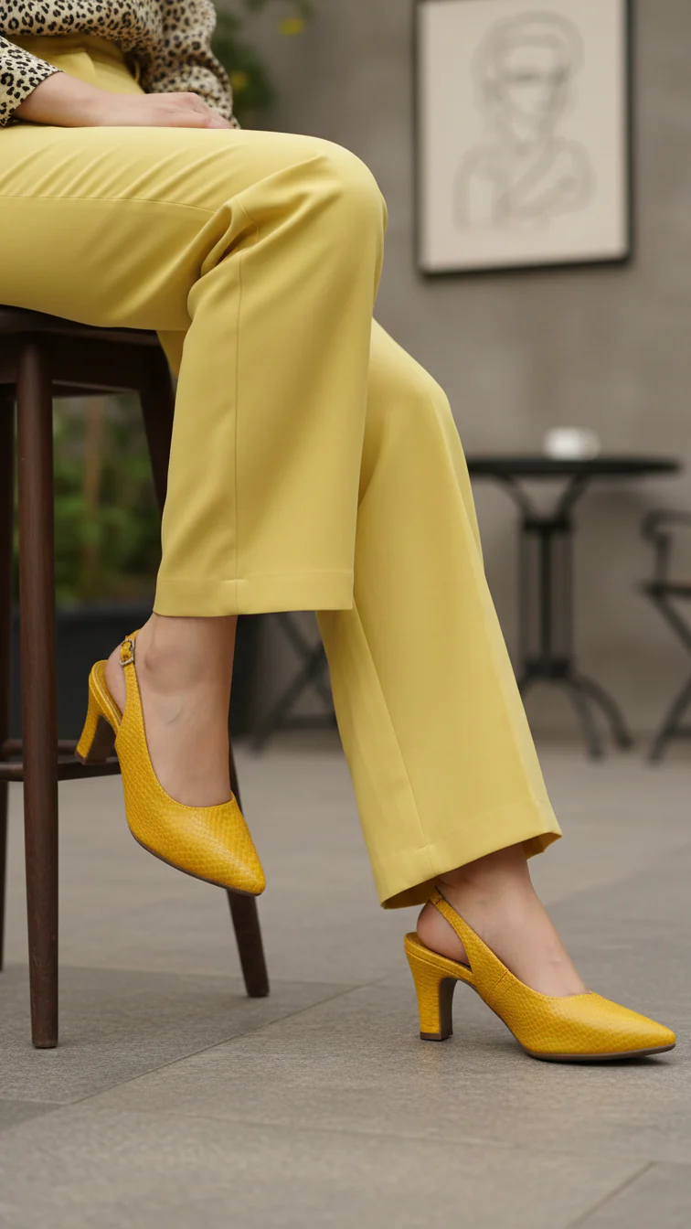 Yellow Back Open Shoes WN5233